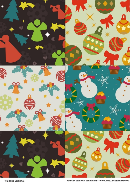 Giấy scrapbook giáng sinh 10